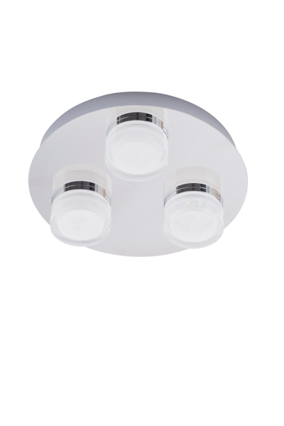 Amalfi LED Bathroom Ceiling Spotlight Plate, Chrome