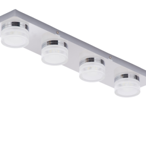 Amalfi LED Bathroom Ceiling Spotlight Bar, Chrome