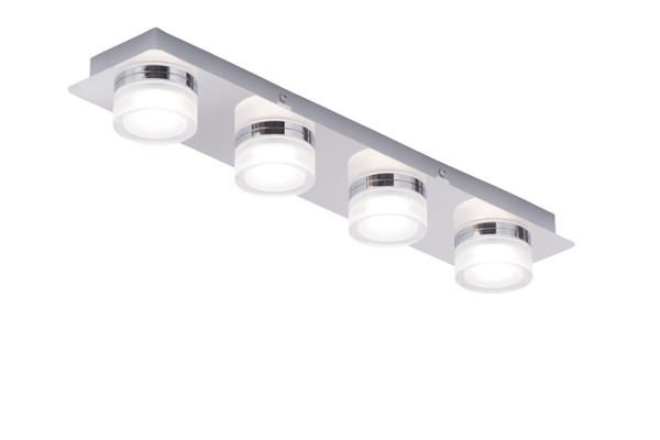 Amalfi LED Bathroom Ceiling Spotlight Bar, Chrome - Image 2
