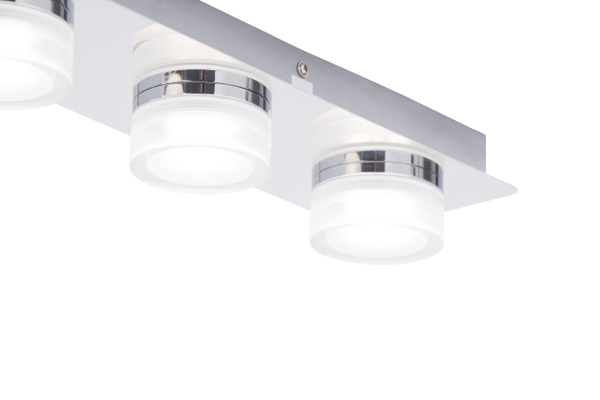 Amalfi LED Bathroom Ceiling Spotlight Bar, Chrome - Image 3