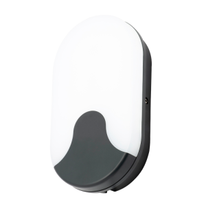 Turus 15 Watt Outdoor Oval Bulkhead Light, Black