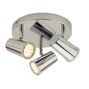 Freya Bathroom Ceiling Spotlight Plate, Chrome