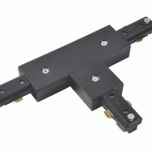 Tor T Shaped Connector for Single Circuit Mains Track - Black