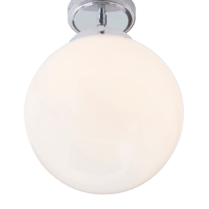 Porto Bathroom Globe Ceiling Light, Chrome