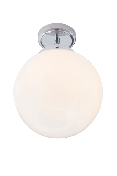 Porto Bathroom Globe Ceiling Light, Chrome