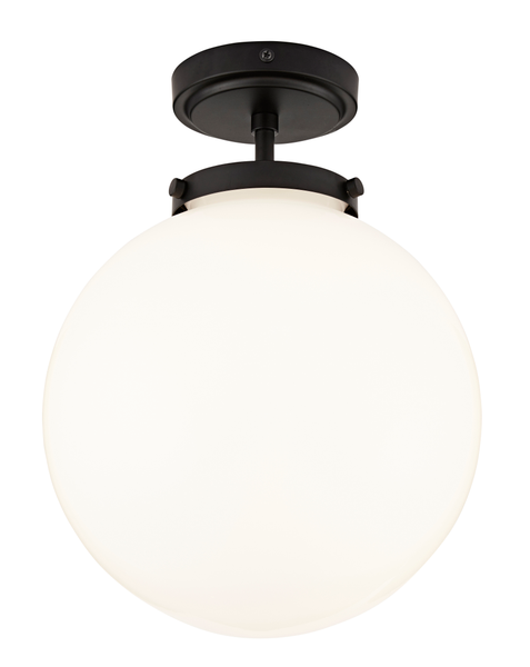 Porto Bathroom Globe Ceiling Light, Matt Black - Image 2