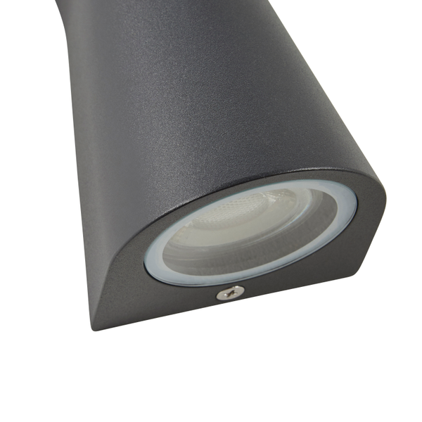 Skye Outdoor Double Cone Style LED Up and Down Wall Light, Anthracite - Image 7
