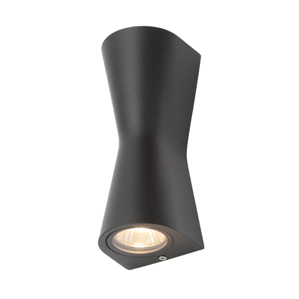 Skye Outdoor Double Cone Style LED Up and Down Wall Light, Black - Image 4