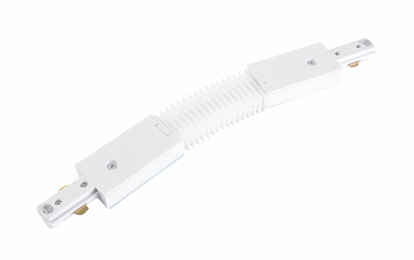 Tor Flexible Single Circuit Track Light Connector - White