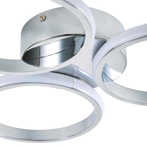 Chios LED Rings Bathroom Flush Ceiling Light, Chrome - Image 3
