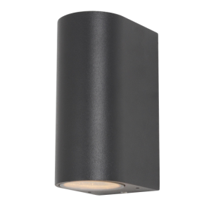 Antar Up and Down Outdoor Wall Light, Black