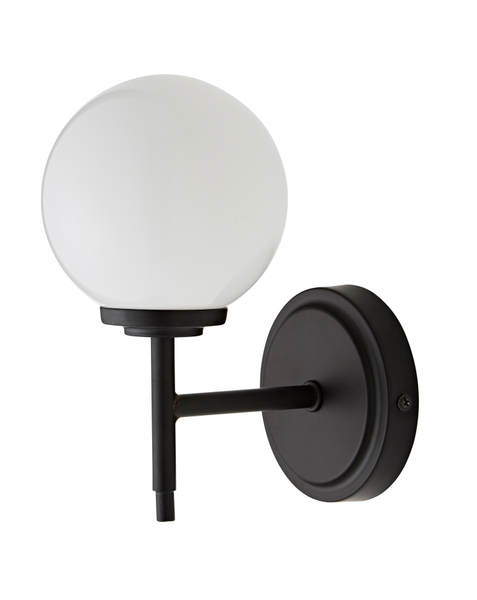 Porto Bathroom Wall Light, Matt Black - Image 2