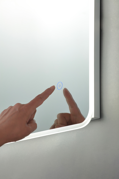 Nor LED Bathroom Mirror Touch Sensitive Wall Light - Chrome - Image 3