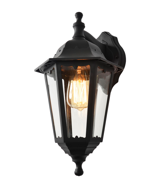 Bianca Outdoor Polycarbonate Wall Lantern, Black - Image 2
