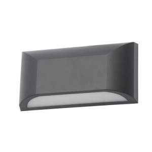 Poole Outdoor LED Rectangular Down Wall Light - Black
