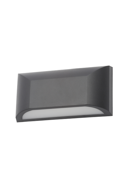 Poole Outdoor LED Rectangular Down Wall Light - Black