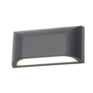 Poole Outdoor LED Rectangular Down Wall Light - Black