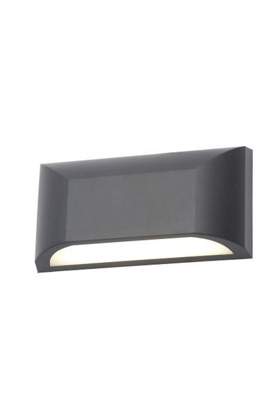 Poole Outdoor LED Rectangular Down Wall Light - Black - Image 2