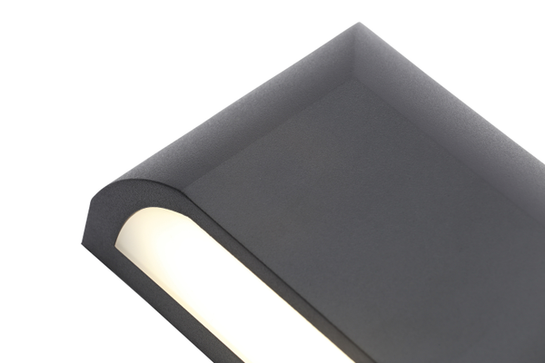 Poole Outdoor LED Rectangular Down Wall Light - Black - Image 3