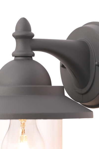 Leek Outdoor Fisherman Style Lantern Wall Light, Anthracite - Image 2