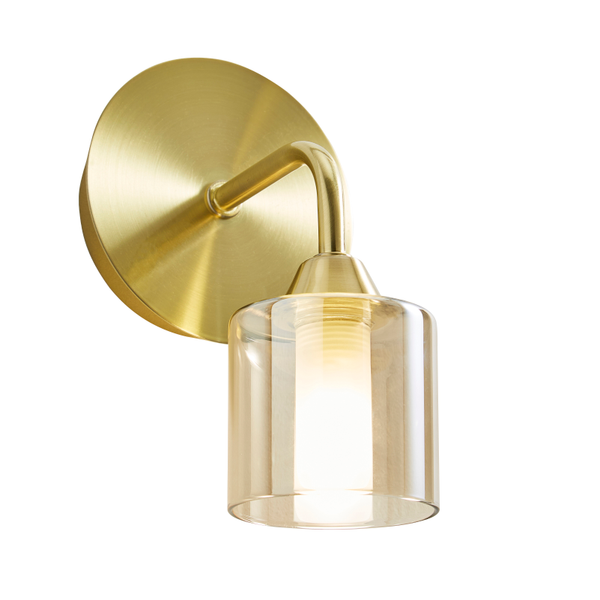 Patras Bathroom Wall Light, Satin Brass