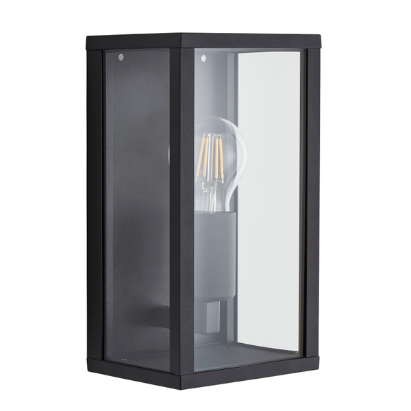 Chinon Outdoor Glass Panel Wall Light, Black - Image 2