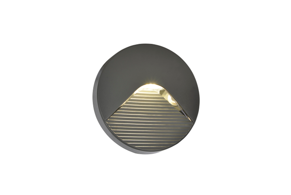Breez LED Round Surface Brick Wall Light, Anthracite