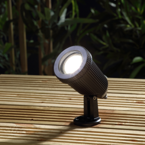 Wells Outdoor Adjustable Spike Light, Black