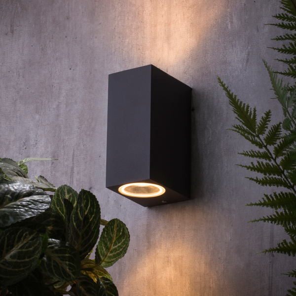 Fleet Outdoor Square Wall Light, Anthracite - Image 3