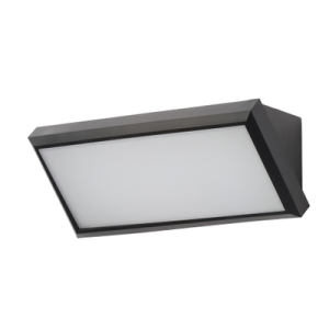Luton Outdoor LED Wedge Design Wall Light, Black
