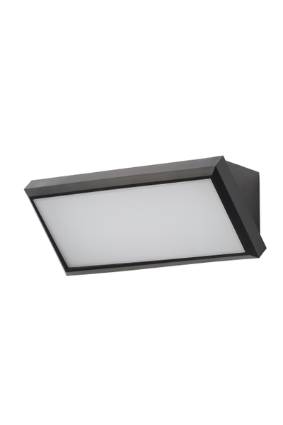 Luton Outdoor LED Wedge Design Wall Light, Black