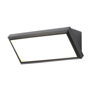 Luton Outdoor LED Wedge Design Wall Light, Black
