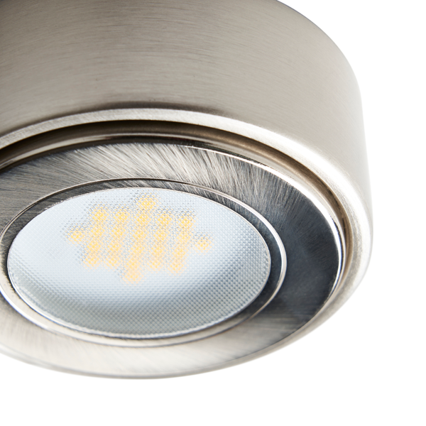 Laghetto Circular LED Under Cabinet Light Warm White - Satin Nickel - Image 3