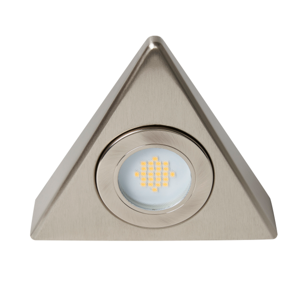 Fonte Triangular Warm White LED Under Kitchen Cabinet Light - Satin Nickel - Image 2