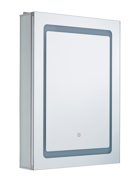 Arte Single door bathroom cabinet with demister pad and shaver socket - Image 2