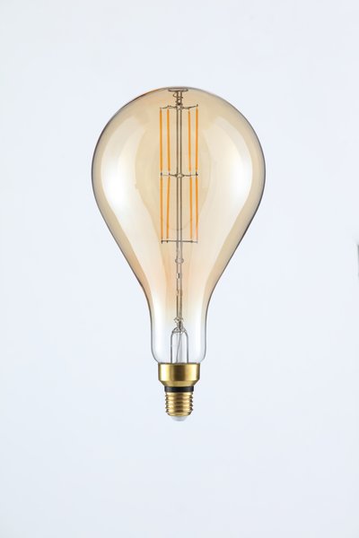 6 Watt LED E27 Edison Screw Oversized Filament Bulb - Amber