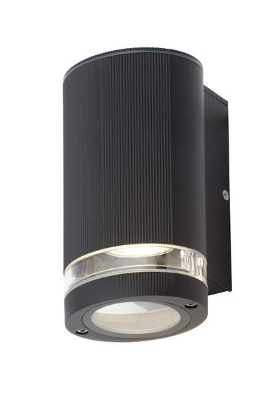 Helix Outdoor Cylinder Wall Light, Black - Image 2