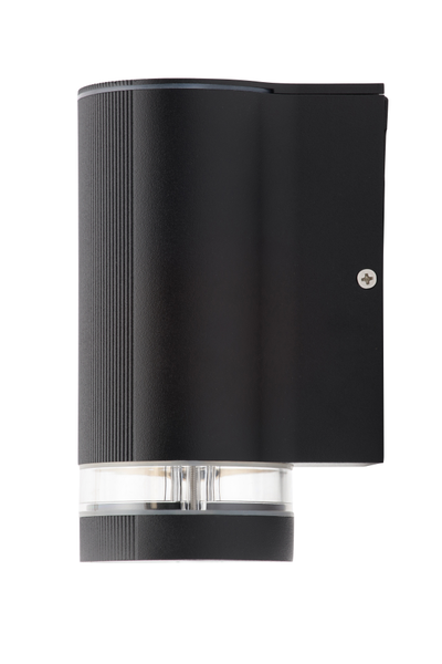 Helix Outdoor Cylinder Wall Light, Black - Image 4