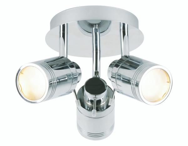 Scorpius Bathroom Ceiling Spotlight Plate, Chrome