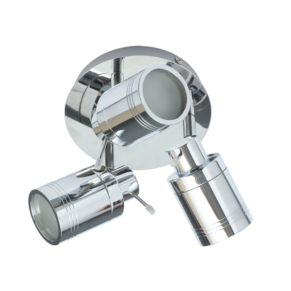 Scorpius Bathroom Ceiling Spotlight Plate, Chrome - Image 2