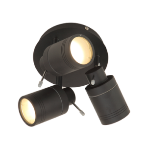 Scorpius Bathroom Ceiling Spotlight Plate, Matt Black