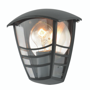 Perdita Outdoor 1 Light Die Cast Half Wall Lantern - Black