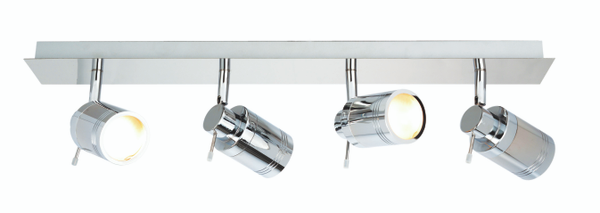 Scorpius Bathroom Ceiling Spotlight Bar, Chrome - Image 2