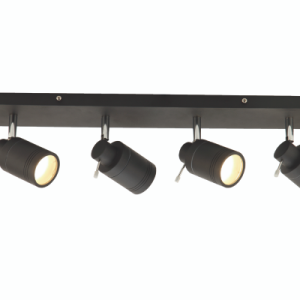 Scorpius Bathroom Ceiling Spotlight Bar, Matt Black