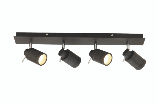 Scorpius Bathroom Ceiling Spotlight Bar, Matt Black