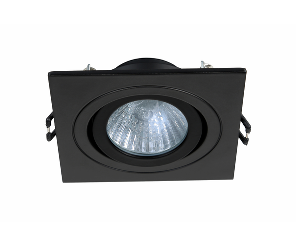 Cali Square IP65 Tiltable Downlight, Matt Black