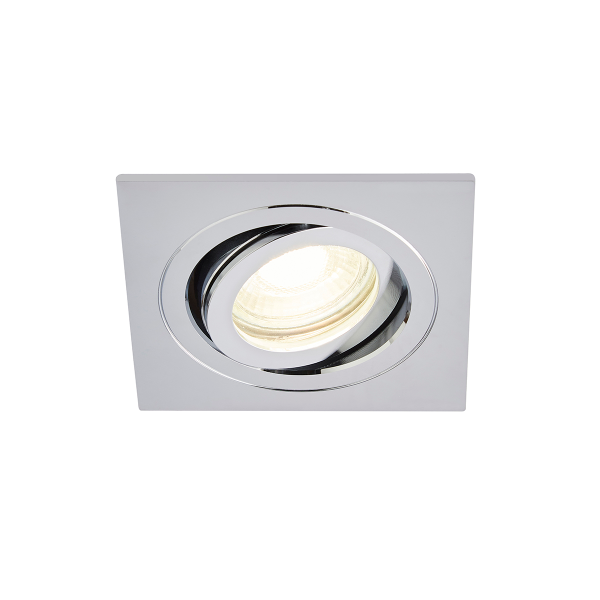 Cali Square IP65 Tiltable Downlight, Chrome - Image 3