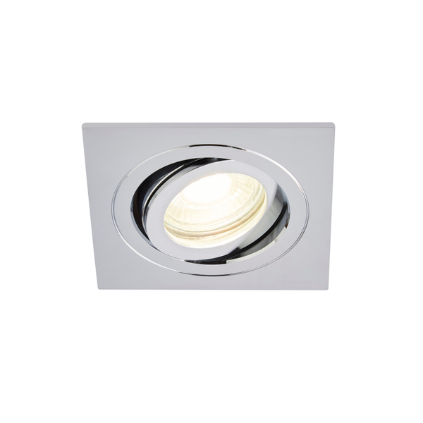 Cali Square IP65 Tiltable Downlight, Chrome - Image 4