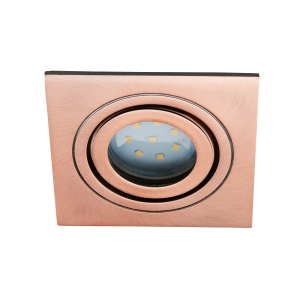 Cali Square IP65 Tiltable Downlight, Brushed Copper