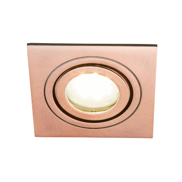 Cali Square IP65 Tiltable Downlight, Brushed Copper - Image 2